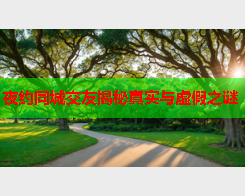 夜约同城交友揭秘真实与虚假之谜  第1张
